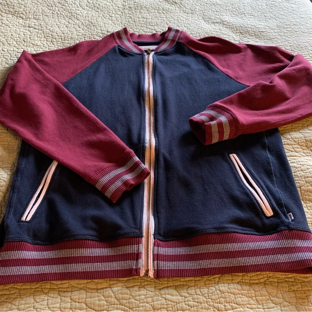 Levi’s Mens Blue & Burgundy Varsity Style Slim Fit Jacket Size XL